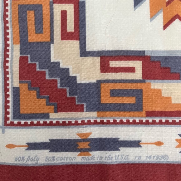 Spring’s Industries Vintage Southwest Aztec
Bandana/Scarf. Square 21x21. - Picture 4 of 4